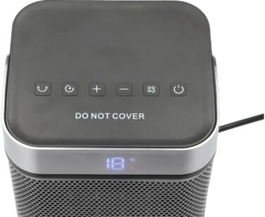 Керамічний вентилятор-обігрівач BERGER HeatWave з пультом дистанційного керування Тихий портативний обігрівач для кемпінгу, майстерні, офісу, ванної кімнати Швидко нагрівається за 3 секунди 3 режими нагріву Енергозберігаючий та безпечний