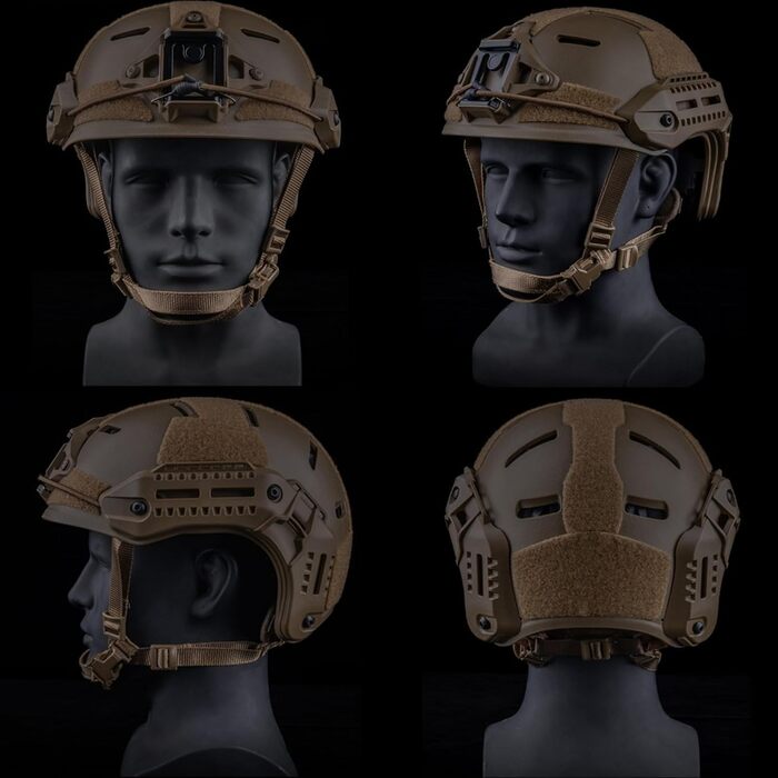 Тактичний шолом MK M.ETK F1UX у стилі комфортної внутрішньої підкладки для спорту на свіжому повітрі, полювання, стрільби, страйкболу, чорного кольору