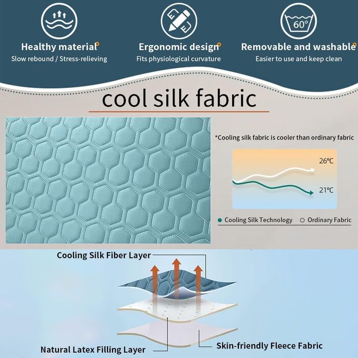 Подушка для читання для дорослих (Д x В) 75 x 55 см подушка для поперекової підтримки зі знімним валиком для шиї, підлокітником та кишенями, для ліжка, офісного крісла та дивана, ідеально підходить для читання, ігор, перегляду телевізора (світло-блакитна)