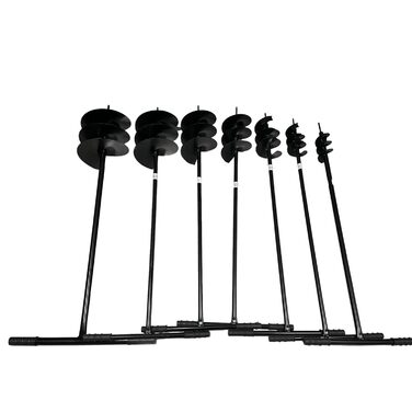 Сталевий ручний бурильник F & R для створення отворів у ґрунті, з гумовими ручками. Бур для земляних робіт у саду, будівництві та ландшафтному дизайні. Лопатовий бур, бур для стовпів, садовий бур, Ø 140 мм.