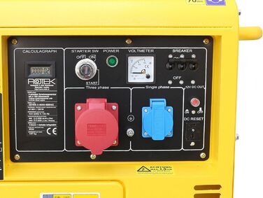 Дизельний генератор Rotek GD4SS-3-6000-5EBZ (5,5 кВА / 400 В 50 Гц 3-фазний) 5,5 кВА 3-фазний 400 В, звукоізоляційний