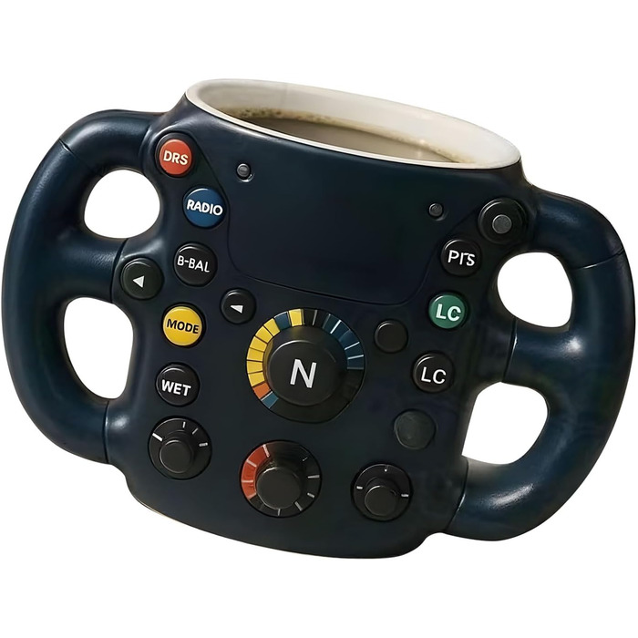 Чашки для керма з нержавіючої сталі та смоли для фанатів гонок, можна мити в посудомийній машині, кавові кружки