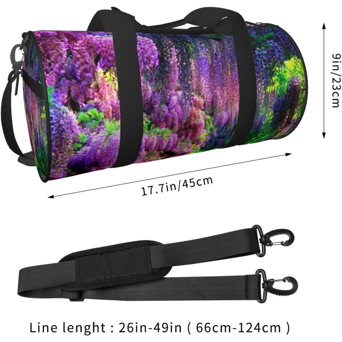 Спортивна сумка, дорожня сумка, стильний принт, сумка для подорожей та на ніч, чорна, універсальний розмір