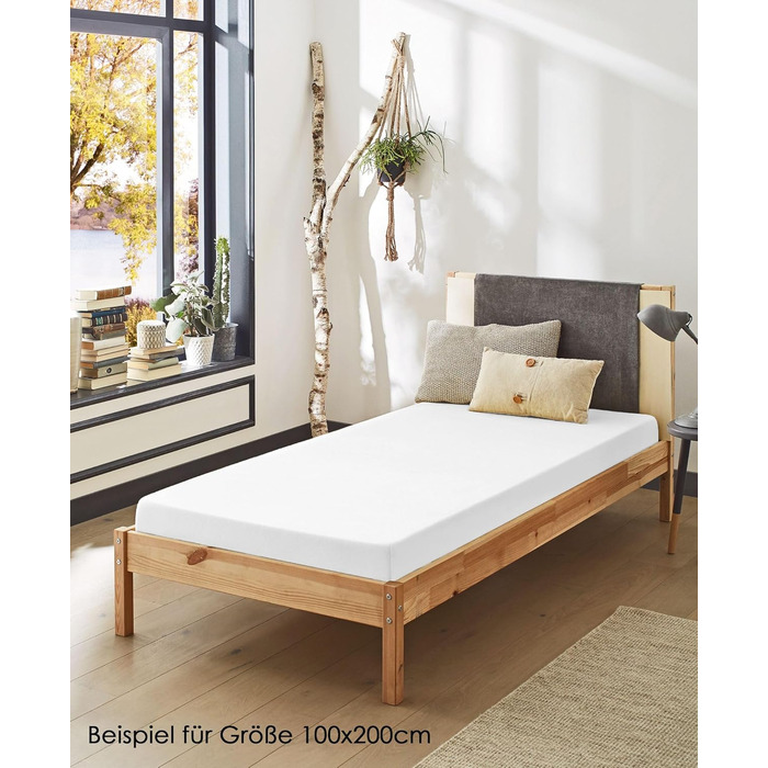 Простирадло на резинці JACK Uni сатинове 100x200 / 140x200 / 180x200 см однотонне простирадло на резинці, багато кольорів, колір білий, розмір 180x200 см простирадло на резинці 180x200 см простирадло на резинці біле