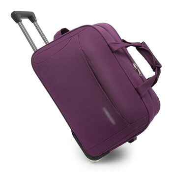 М'яка валіза на колесах, водонепроникна та легка дорожня сумка, ручна поклажа для бізнесу, універсальний візок для подорожей (чоловіча/жіноча), сумка для коротких поїздок на вихідні. Колір фіолетовий, розмір 19 дюймів (фіолетовий)