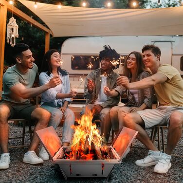 Кемпінговий гриль з нержавіючої сталі складаний складаний гриль Невеликий вугільний гриль на відкритому повітрі гриль для пікніка