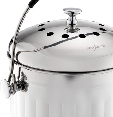 Преміум контейнер для компосту для кухні з нержавіючої сталі Без запаху - Контейнер для органічних відходів - У комплекті з безкош