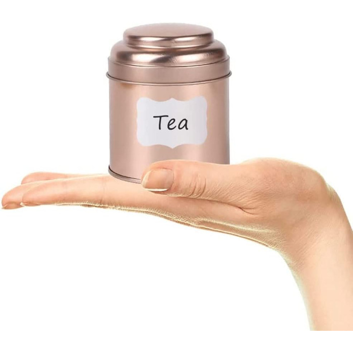 Маленьких чайних банок з герметичними подвійними кришками, міні-банки та маленькі круглі кухонні баночки для чаю (срібні), 6