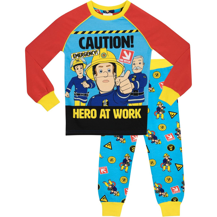 Піжама Fireman Sam для хлопчиків, вузький крой, розмір 110, багатокольоровий