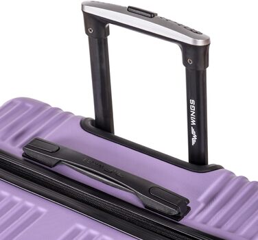 Валіза Wings з твердим корпусом - 66 x 43 x 26 см, велика дорожня валіза та візок - надлегка валіза на колесах - ручна поклажа з колесами - валіза з замком - маленький візок для літака, колір Шампань