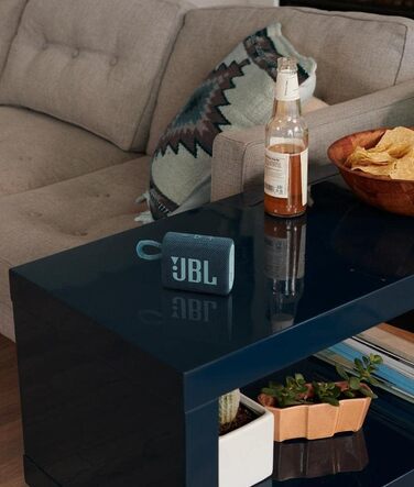 Портативна колонка з Bluetooth, вбудованим акумулятором, водонепроникна та пилонепроникна, синя JBLGO3BLUAM Blue, 3