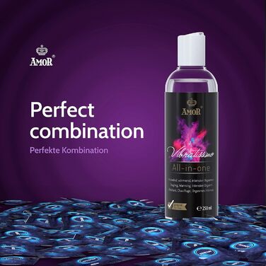 Презервативи Vibratissimo Play Gel все в одному 250 мл та MY.SIZE, 3 шт. Зігрівальний, поколюючий та стимулюючий оргазм лубрикант Зволожувальний матеріал на водній основі та презервативи шириною 57, 60, 64 мм, 250 мл () Набір (все в одному презервативи My