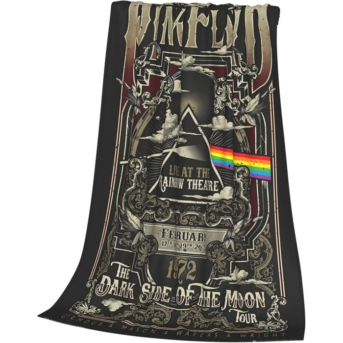 Флісова ковдра Pink Rainbow Floyd, легка, ультрам&39яка ковдра з мікрофібри для дивана, кушетки, ліжка, кемпінгу, подорожей суперм&39яка, затишна ковдра з мікрофібри, 203,2 x 152,4 см (як на фото 80&39x60&39)
