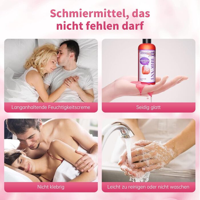 Лубрикант Rosezex на водній основі зі смаком полуниці, 330 мл