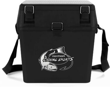 Рибальський чохол-сидіння, рибальський чохол-сидіння, рибальський рюкзак, рибальська сумка, рибальський кейс, рибальський чохол з 4 ящиками для снастей, колір темно-чорний