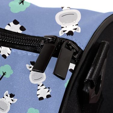 Спортивна сумка, маленька дорожня сумка, сумка для йоги, з милим принтом зебри та казковим деревом, фітнес-сумка для активного відпочинку, сумка-шопер