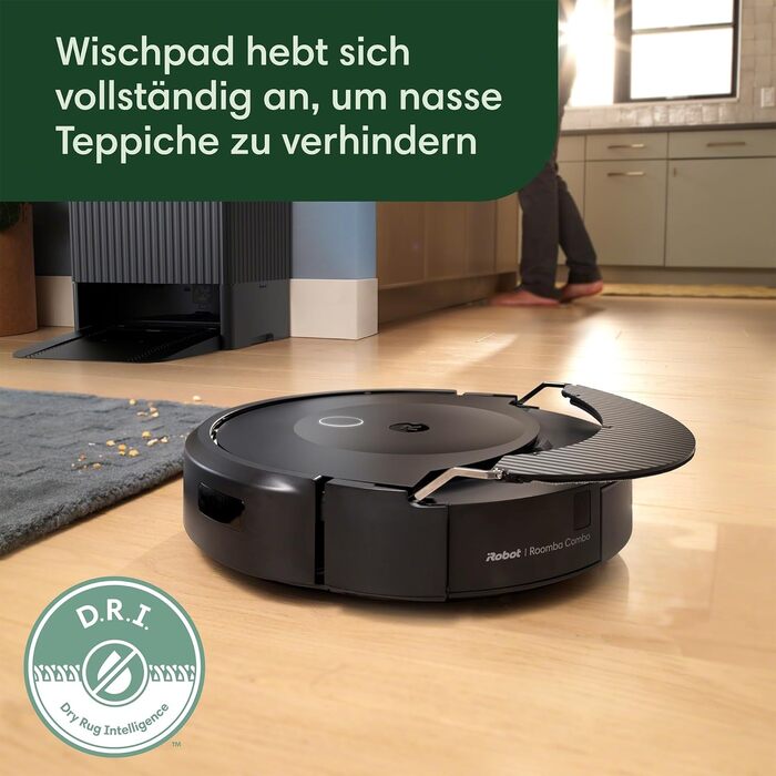 Робот-пилосос 2-в-1 зі станцією - самоочищення/заповнення та очищення швабри - мапує та запам'ятовує навколишнє середовище - розпі