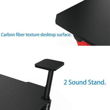 Ігровий стіл HFTEK - Ігровий стіл - Ергономічний ігровий стіл - Комп&39ютерний стіл з RGB-підсвіткою (FA32GBL)