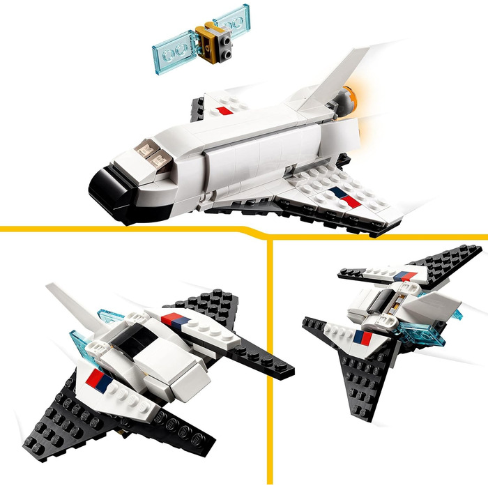 Іграшка LEGO 31134 Creator Space Shuttle 3in1, щоб стати космонавтом і космічним кораблем, конструктор для дітей, хлопчиків, дівча