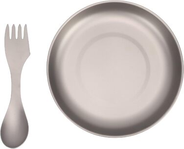 Набір посуду для кемпінгу Ti, багаторазовий, компактний, для мандрівників, активного відпочинку, туристів, тарілок для пікніка