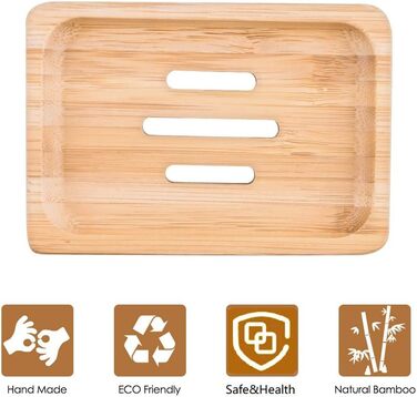 Шматки натурального дерев'яного бамбукового мила Дерев'яний, бамбуковий милотримач для душу ручної роботи Мильна скринька Мильна с