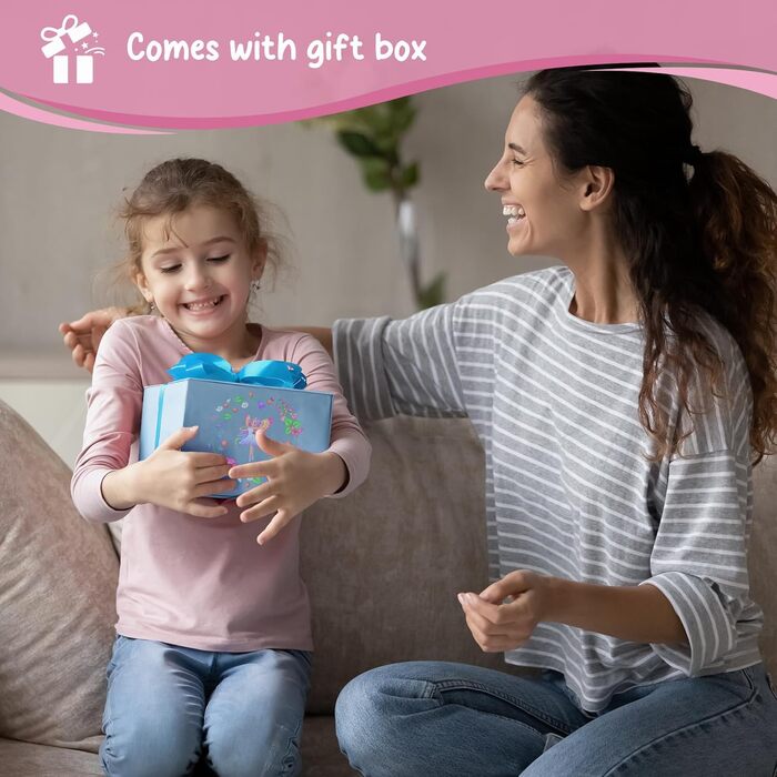 Шкатулка для ювелірних виробів Lolalet для дівчаток, дерев&39яний органайзер для ювелірних виробів з єдинорогом, шкатулка для ювелірних виробів для намиста, сережок, браслета, годинника, помади, кільця - біла