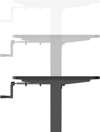Стіл з регульованою висотою 120x60 см Stand CR Black Комп&39ютерний стіл з ручним регулюванням висоти, 802115