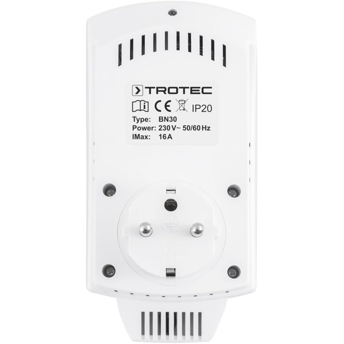 Вставний термостат TROTEC BN30, термовимикач для інфрачервоного опалення, кімнатний термостат, 5-30 C