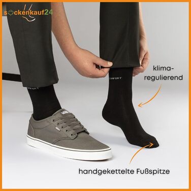 Пар комфортних шкарпеток без гумки та безшовних, чоловічі та жіночі, бавовна, комфортна манжета, розмір 43-46, 10 шт. чорного кольору, 10