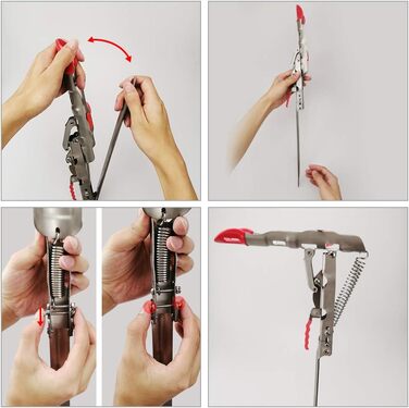 Автоматичний пружинний тримач для вудки з нержавіючої сталі, міцний регульований тримач для вудки на 360, підтримка для вудки, 2-Pack