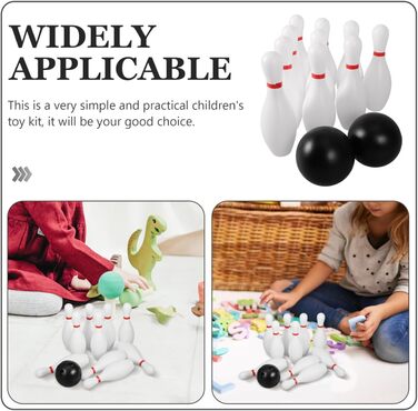 Набір для гри в боулінг для дітей, пластикові кеглі 15 см для використання в приміщенні та на вулиці, сприяє координації рук і очей та спортивним навичкам