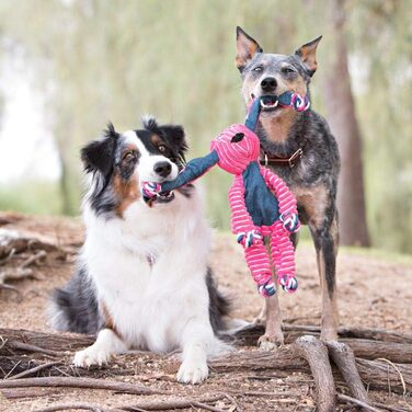 Внутрішній Floppy Knot Rope Toy для собак - Rope Dog Toy with Squeaker - S/M