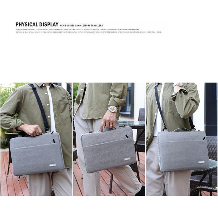 Сумка на плече для ноутбука 30,5 см (12 14 дюймів) і 16 дюймів, чохол для планшета та легка сумка для комп'ютерного ноутбука, чорн