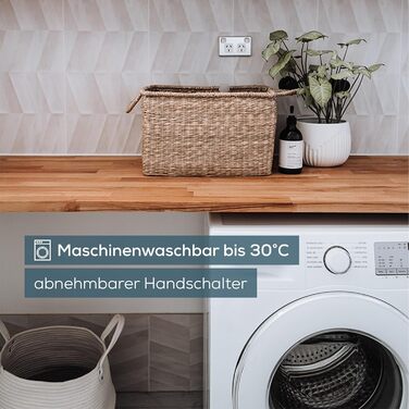 Грілка Beurer HK 41, м&39яка грілочка з 3 температурними режимами та автоматичним вимкненням, можна прати в пральній машині, зроблено в Європі, біло-сіра, 44 x 33 см, м&39який матеріал