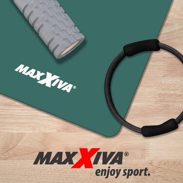 Килимок для йоги MAXXIVA - 190х60х1,5 см або 190х100х1,5 см, з ременем для перенесення, не містить фталатів, не ковзає, вибір кольору - гімнастичний килимок, килимок для фітнесу, спортивний килимок, килимок для вправ, килимок для вправ (190х60 см, бензино