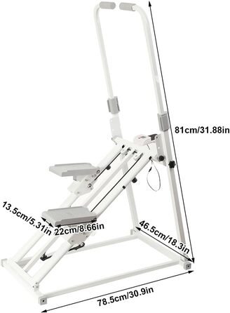 Степер для домашнього спортзалу, Stairmaster для домашнього використання, вертикальний тренажер для тренування всього тіла, складний кардіо-степер, регульовані кермо та кут нахилу, для фітнес-обладнання для домашнього офісу