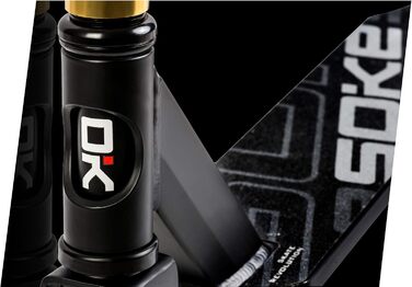 Трюковий самокат SOKE Stunt Scooter PRO з підшипниками ABEC 9 для дорослих та дітей, Freestyle Cityroller, чорно-золотий, навантаження до 100 кг