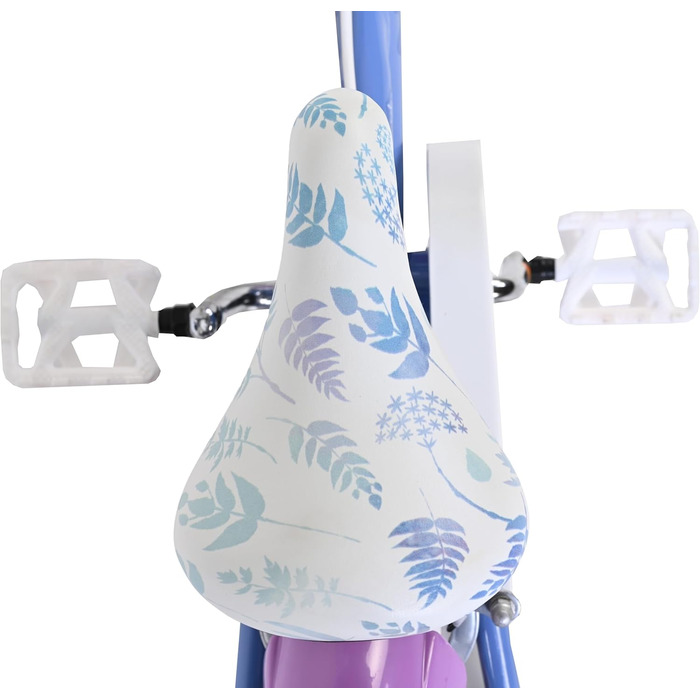 Дитячий велосипед Volare Disney Frozen II, синій, 12 дюймів 3-5 років 2 ручні гальма, додаткові колеса, захист ланцюга, світловідбивачі та кошик Регульоване сідло Подарунок для дівчаток