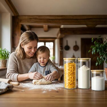 Банки для зберігання з кришками, 12 скляних контейнерів для зберігання з кришками, герметичні, штабельовані банки для зберігання AB