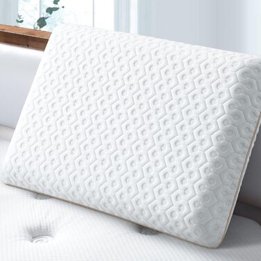 Подушка BedStory Gel Memory Foam Pillow 60x40, ортопедична подушка висотою 6 см для тих, хто спить на боці, ергономічна подушка зі знімним чохлом, який можна прати, подушка Visco, сертифікована Oeko-Tex