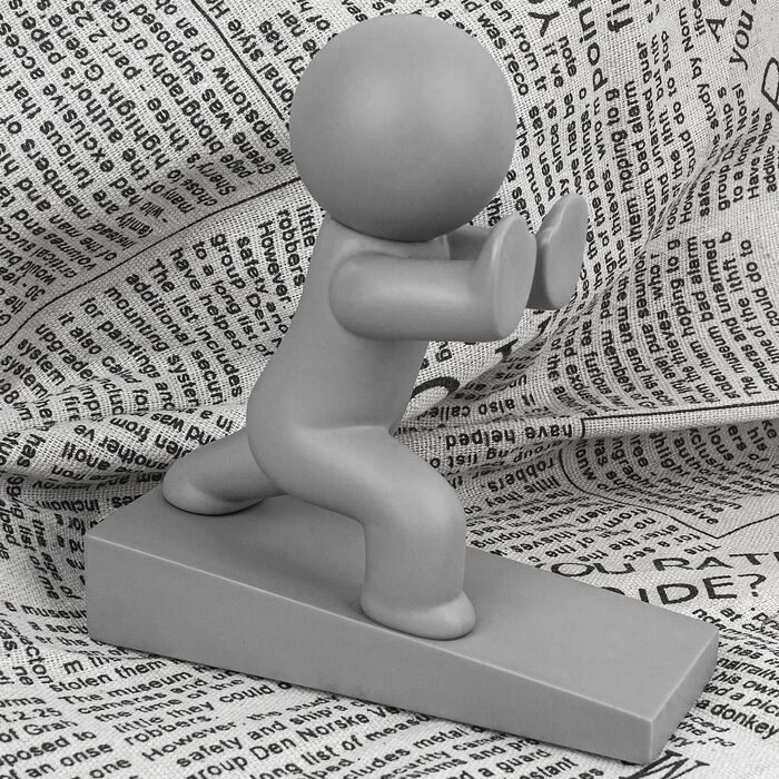 Симпатичний дверний обмежувач, декоративний обмежувач для дверей, захищає вашу підлогу (сірий, 1 упаковка) Сірий