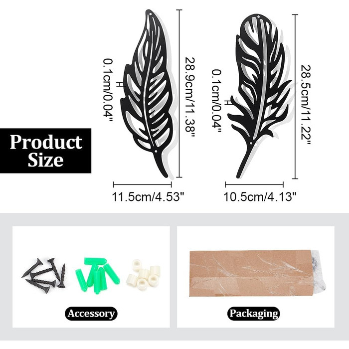 Чорна підвісна стіна Сучасне оздоблення стін Силует настінного мистецтва Металеві картини для дому Спальня Передпокій Вітальня Ван