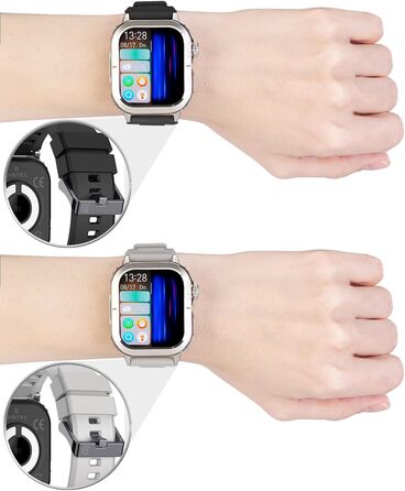 Фітнес-трекер Newgen Medicals Розумний фітнес-годинник з ЕКГ, відображенням серцевого ритму та артеріального тиску (годинник з ЕКГ, розумний годинник з вимірюванням ЕКГ, сумісний з Apple Watch)