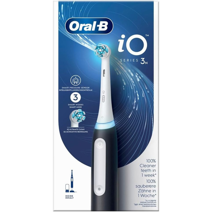 Електрична зубна щітка Braun Oral-B iO 3N, чорна, 1 щітка