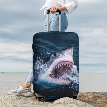 Чохол для валізи BAFAFA з принтом Морський бриз, захисний еластичний чохол від подряпин та пилу для багажу, чорний, розмір 90