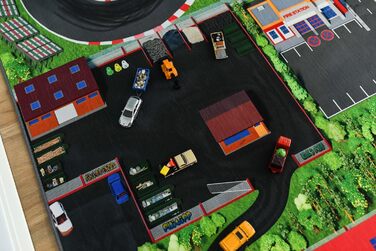 Дитячий ігровий килим дорога і машина (300x200 см) - миється, нековзний і сертифікований OEKOTEX - килим для дитячої кімнати хлопч