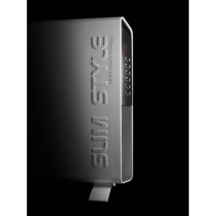 Тонкий вентилятор-обігрівач з потужністю нагріву 2000 Вт, функцією захисту від замерзання та варіантами транспортування, 39Longhi Slim Style HCX 3220 FTS