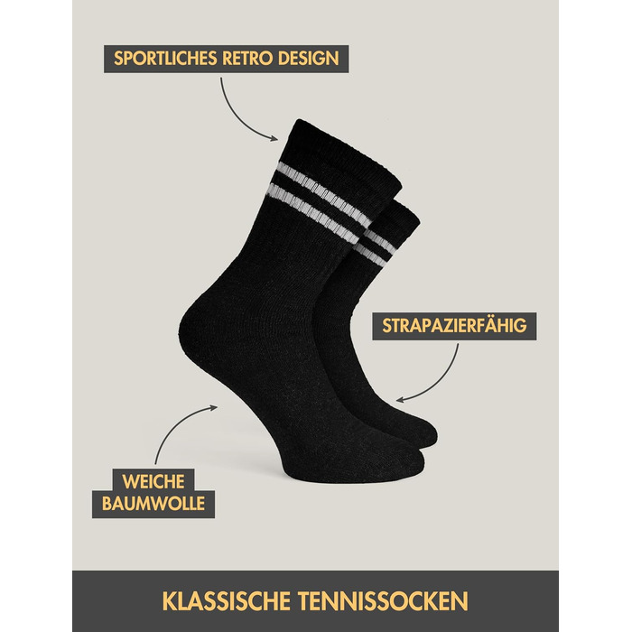 Тенісні шкарпетки Basic Treasure, 20 пар, чоловічі та жіночі, бавовняні спортивні шкарпетки, дихаючі, тенісні круглі шкарпетки, розмір 43-46, чорні