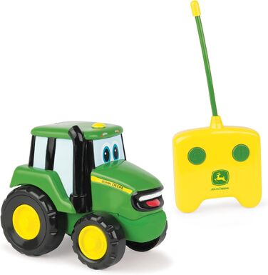 Іграшковий трактор John Deere 'Johnny Tractor зеленого кольору, дитячий трактор на дистанційному управлінні з пластику, від 18 місяців, для гри та колекціонування, дитячі машинки, для приміщення та вулиці, іграшка для хлопчиків Трактор на дистанційному уп