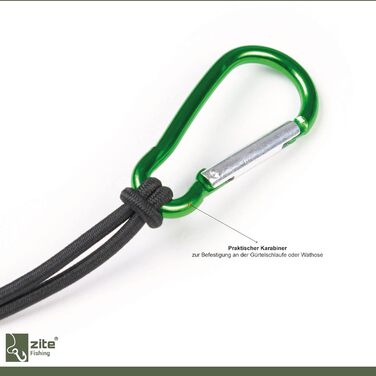 Гумований плавучий підсак Zite Fishing Рибальська сітка для нахлистової та спінінгової ловлі Гумова сітка з гумкою та карабіном, гумований підсак, рибальська сітка